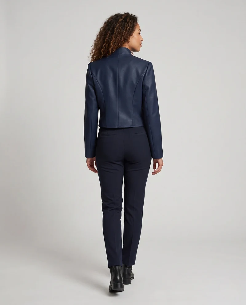 Damen elegante Kurzjacke mit dekorativen Knopfdetails Drune