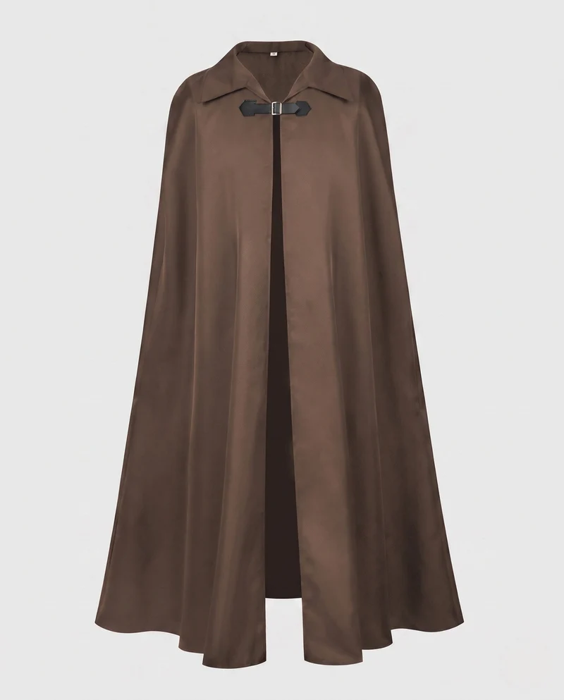 Damen eleganter Kapuzenumhang aus luxuriösem, schimmerndem Stoff Drune