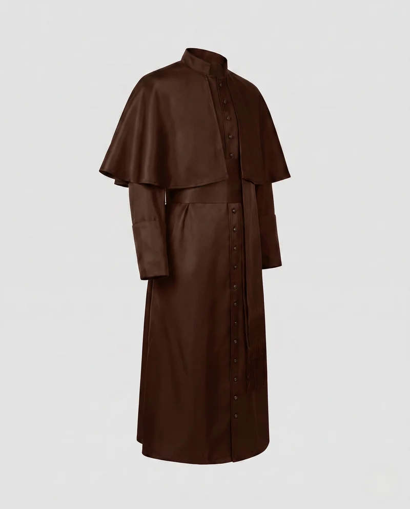 Damen eleganter Kapuzenumhang mit geschmeidigem Schnitt und kunstvollen Verzierungen Drune