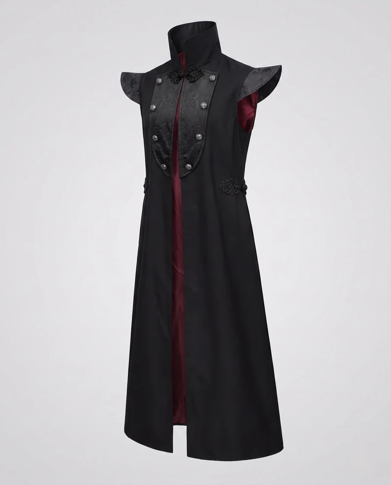 Damen eleganter Kapuzenumhang mit kunstvollem Design und detaillierten Akzenten Drune