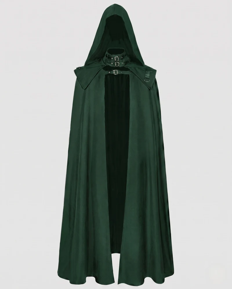 Damen eleganter Kapuzenumhang mit kunstvollen Details Drune
