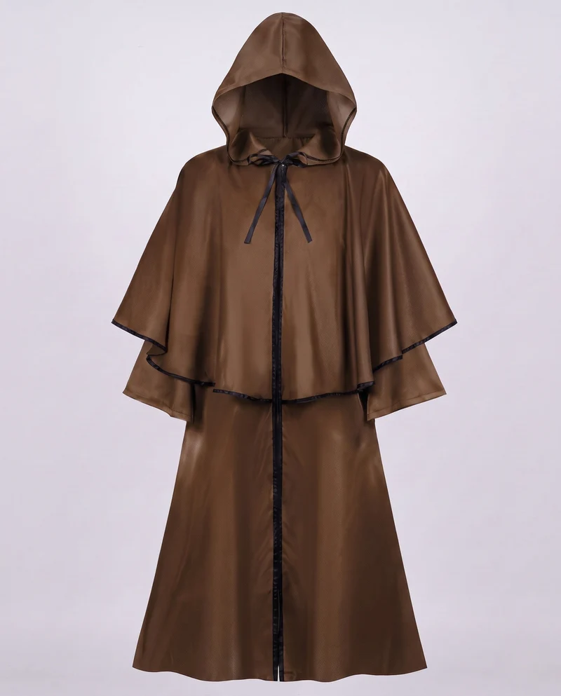 Damen eleganter Kapuzenumhang mit raffinierten Spitzenakzenten Drune