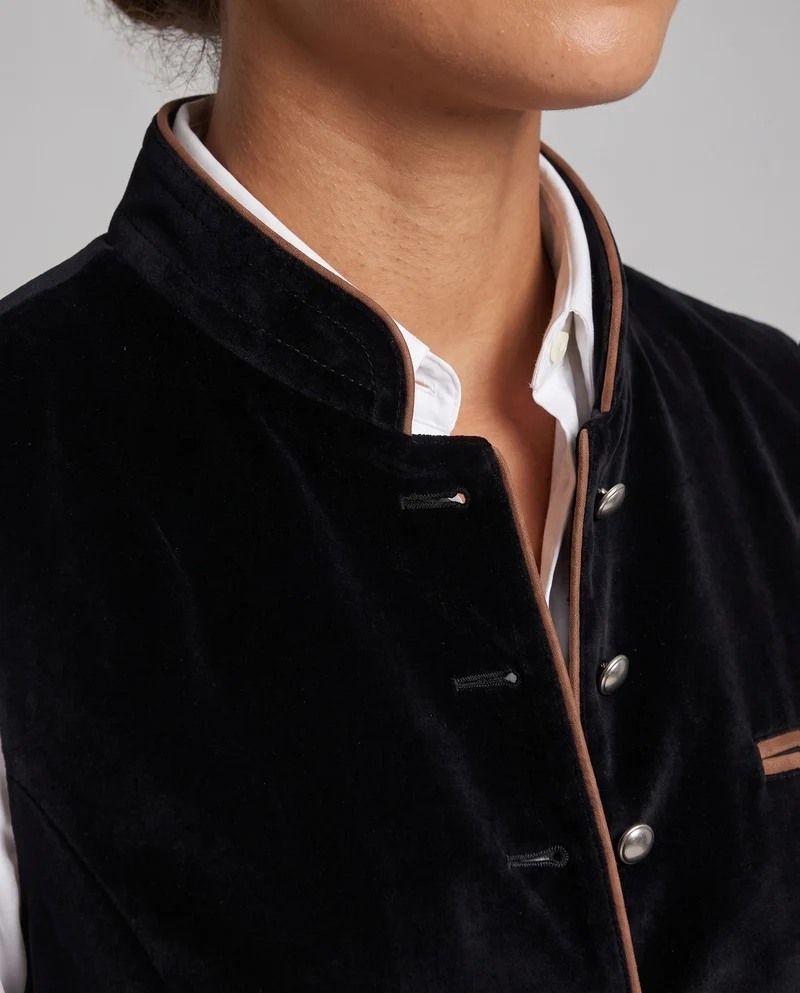 Damen eleganter Westen mit kunstvollen Details Drune