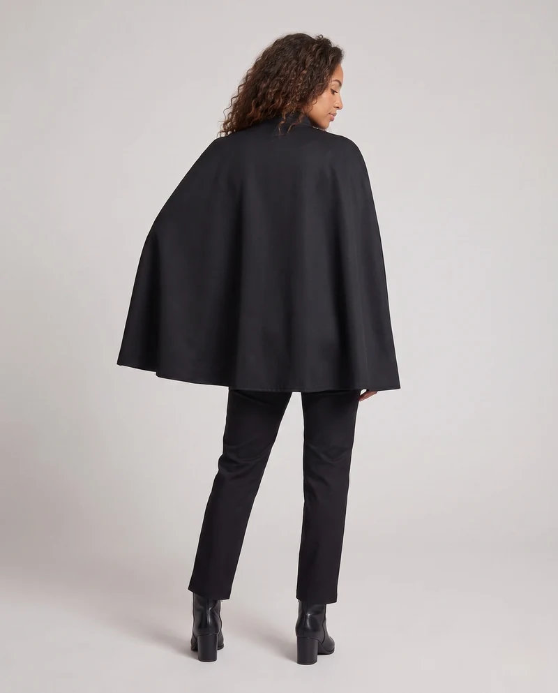 Damen elegantes Kostümset mit Umhang, Hose und Gürtel Drune