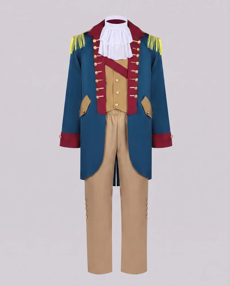 Damen historisches Kostümset mit Frackjacke, Hose, Hemd und Hut Drune