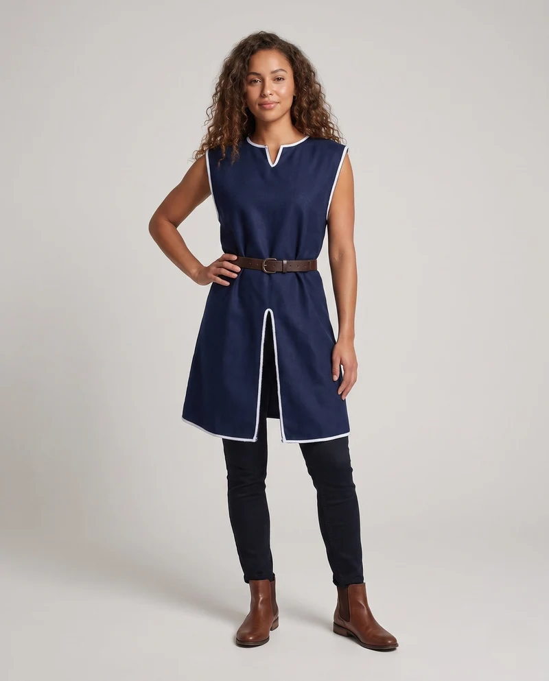 Damen historisches Mittelalterkleid mit dekorativem Gürtel Drune