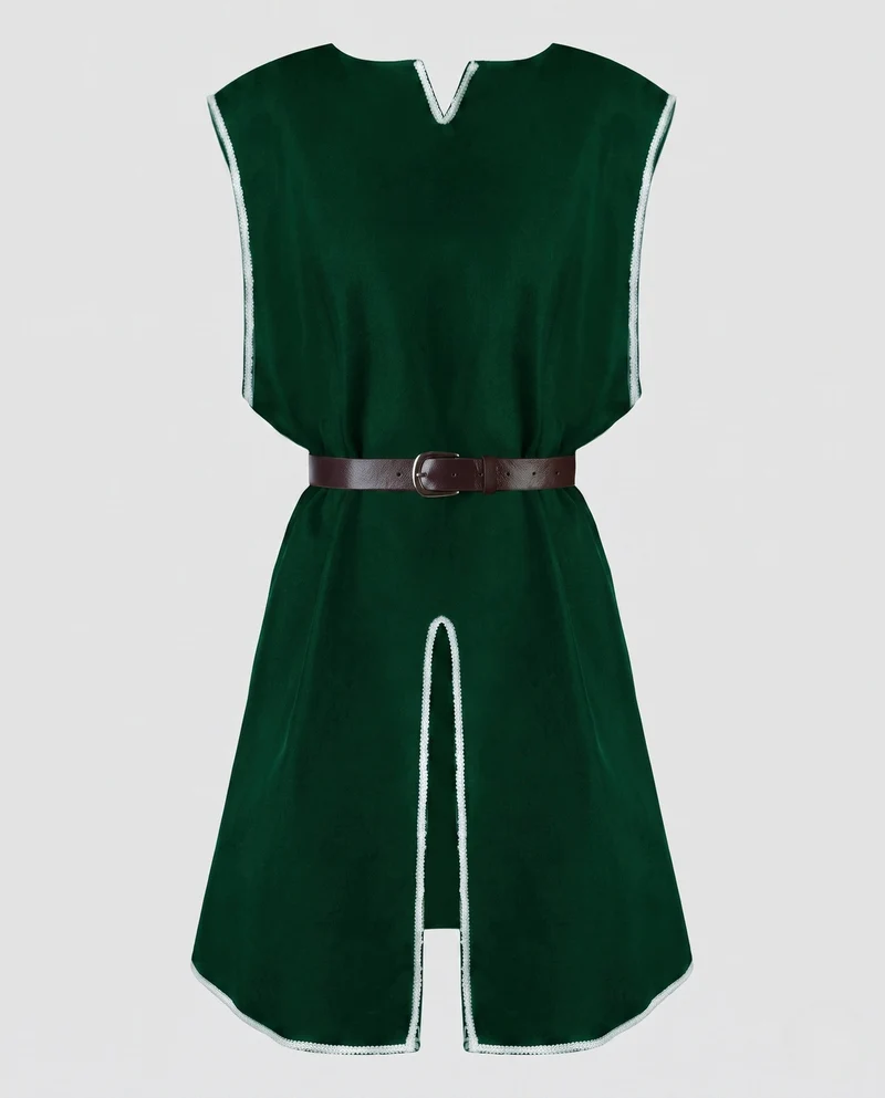Damen historisches Mittelalterkleid mit dekorativem Gürtel Drune