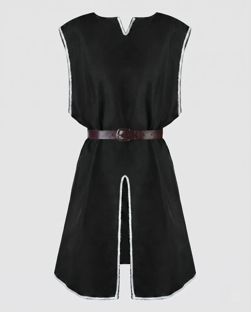 Damen historisches Mittelalterkleid mit dekorativem Gürtel Drune