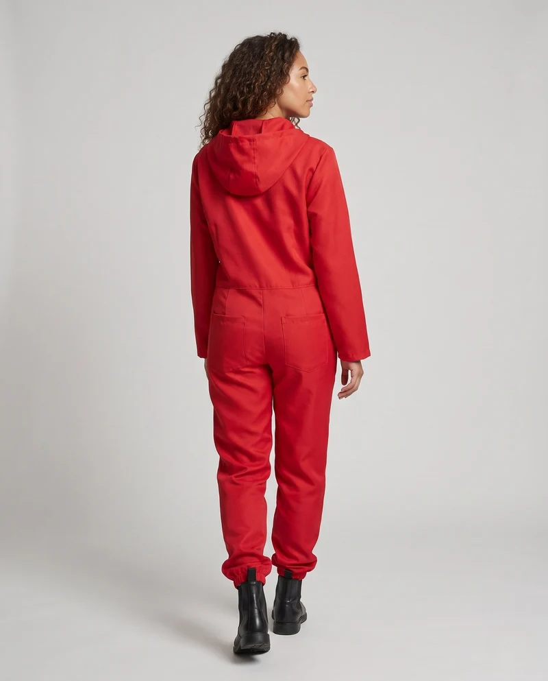 Damen Kapuzenoverall mit praktischen Taschen und Reißverschluss Drune