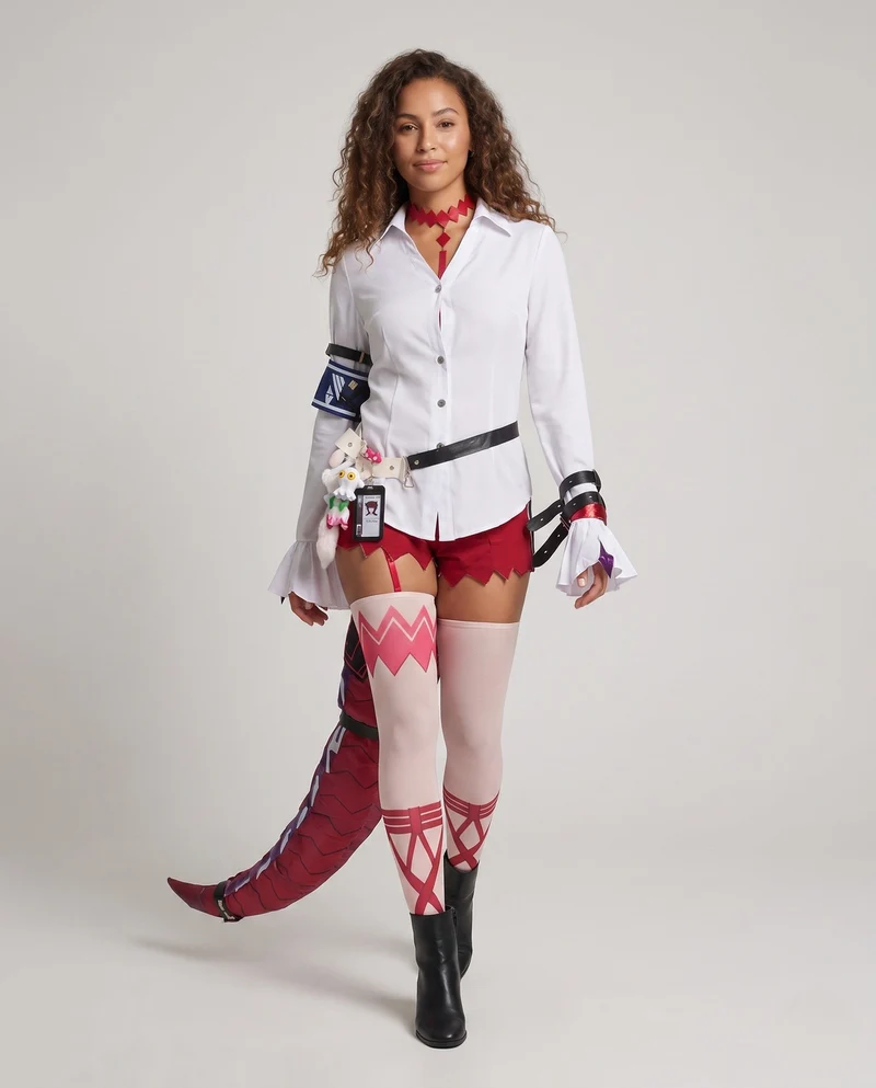 Damen Komplettes Cosplay-Outfit mit raffinierter Detailgestaltung und vielseitigen Accessoires Drune
