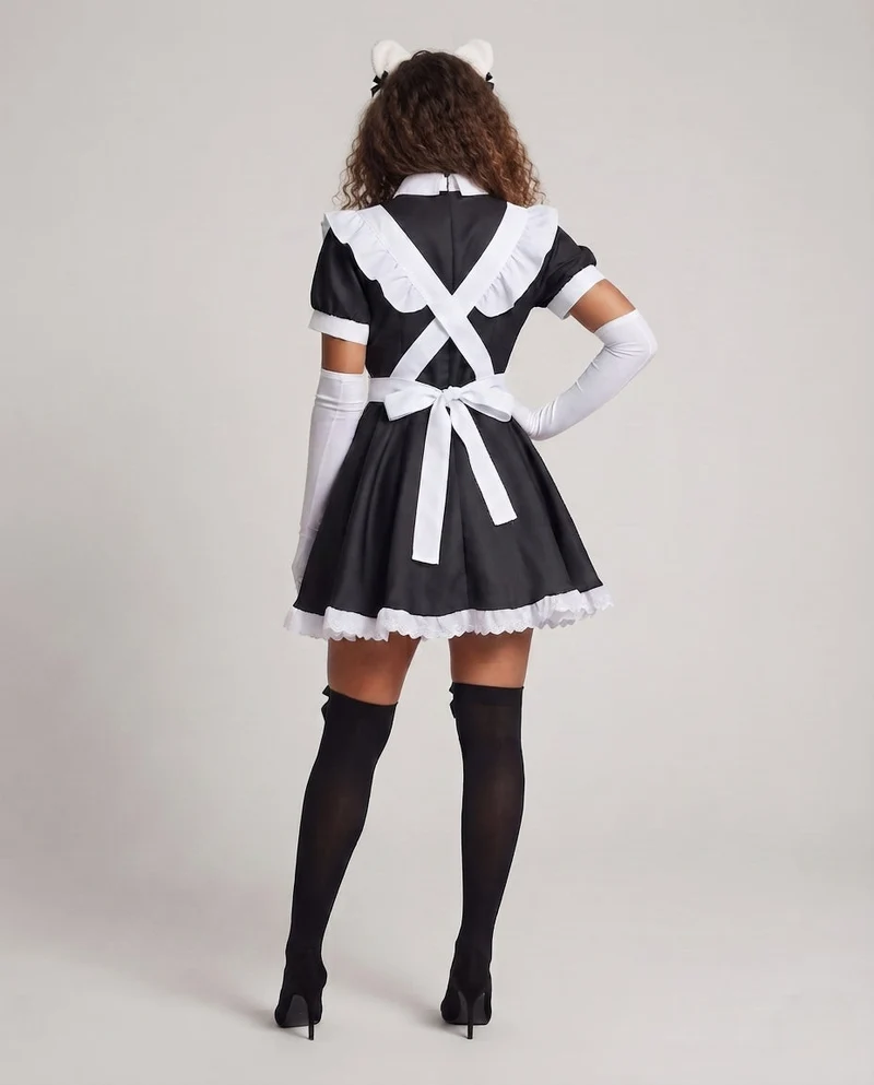 Damen Kostümset mit eleganter Schürze und Accessoires Drune