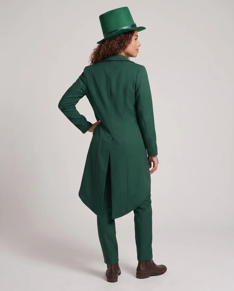 Damen Kostümset mit Frackjacke, Zylinder und Fliege Drune
