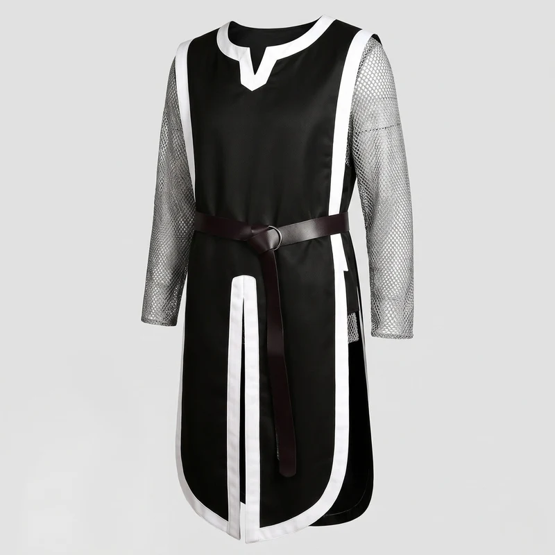 Damen Kostümset mit gestreiftem Kleid und Kettenhemd-Elementen Drune
