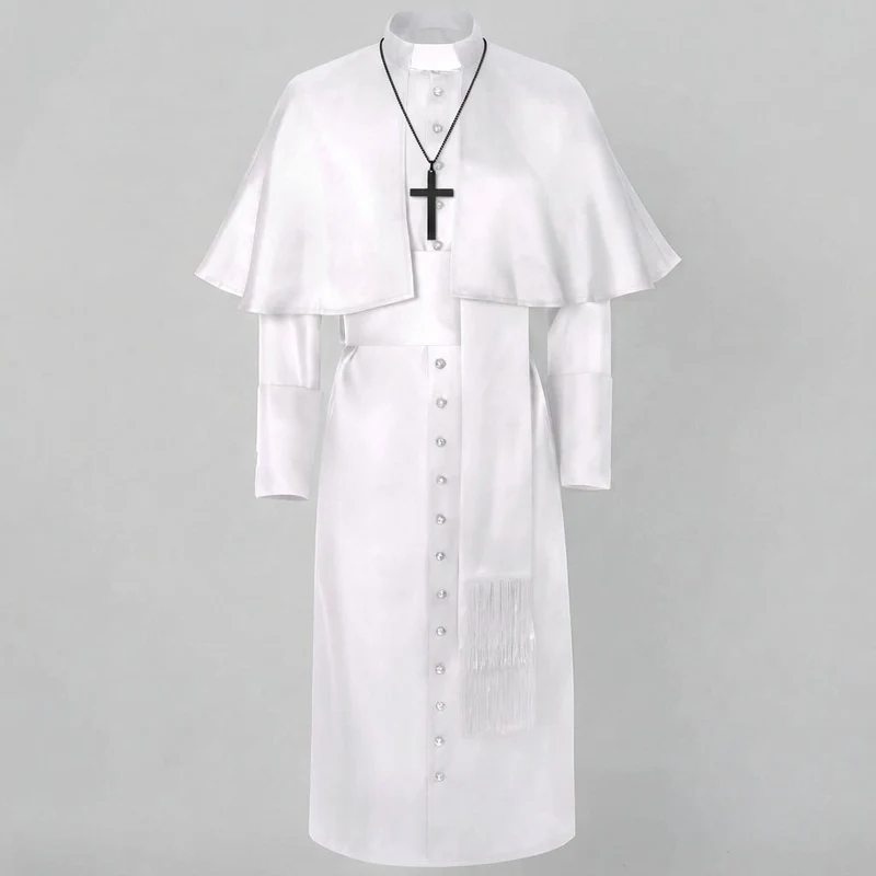 Damen Liturgisches Gewand mit eleganter Kragenpartie und stylischem Umhang Drune
