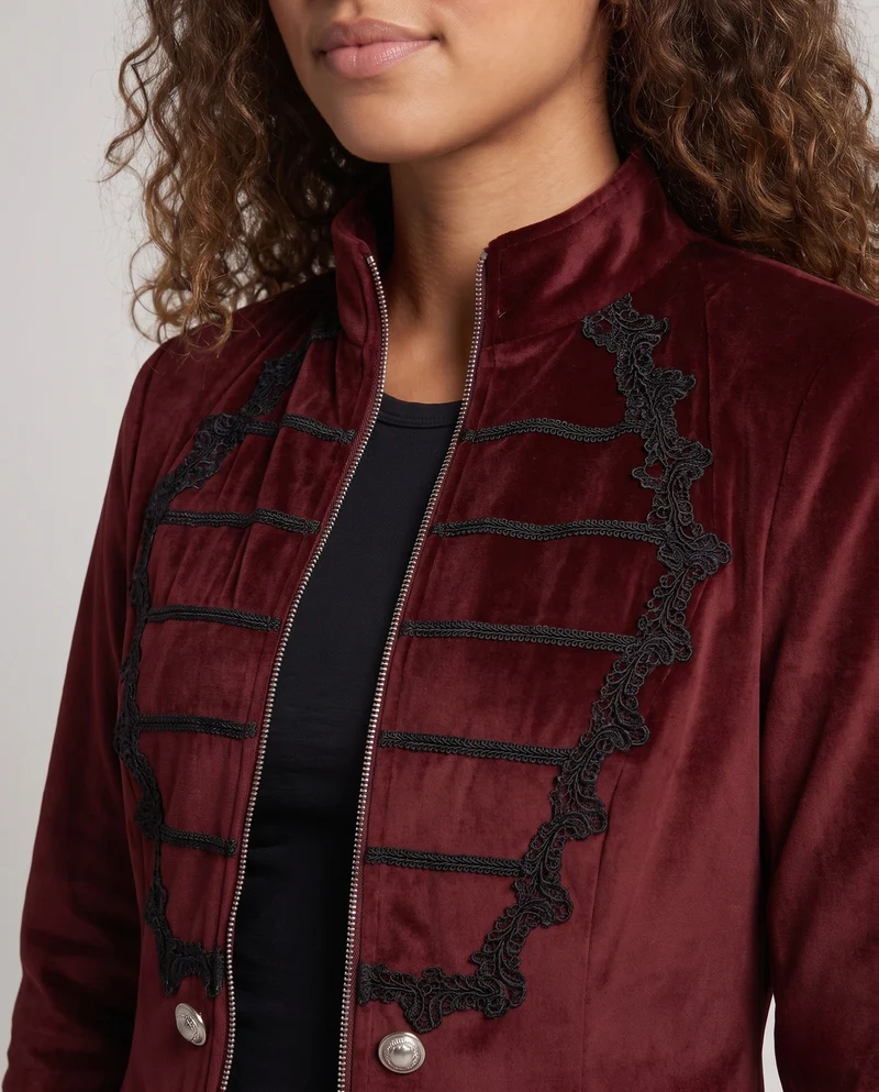 Damen modischer Langzeit-Blazer mit eleganter Frontpartie Drune