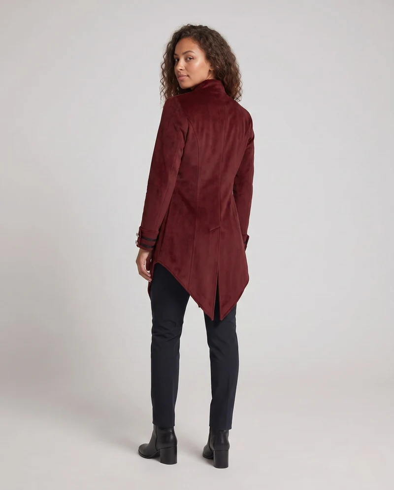 Damen modischer Langzeit-Blazer mit eleganter Frontpartie Drune