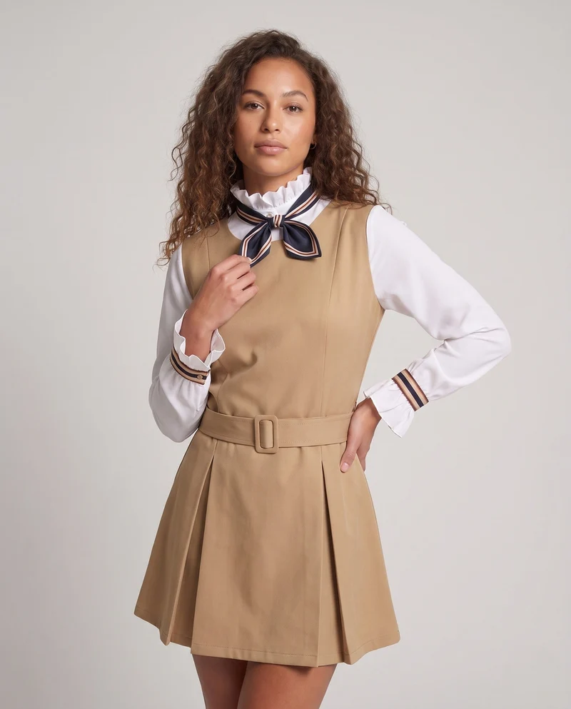 Damen modisches Kleid mit Schleife Drune