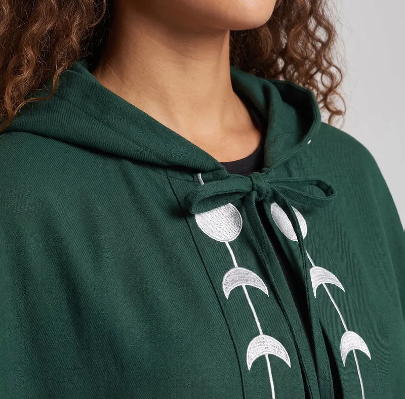 Damen mystischer Kapuzenumhang mit kunstvollem Design und detaillierten Verzierungen Drune