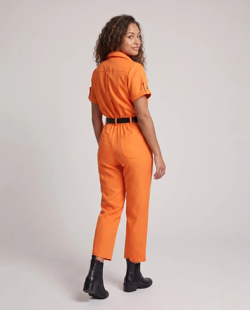Damen Overall mit modischem Schnitt und praktischen Taschen Drune