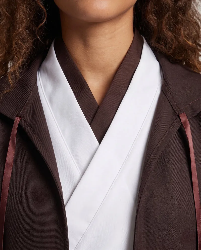 Damen Samurai Kostüm mit traditionellem Kimono und Umhang Drune