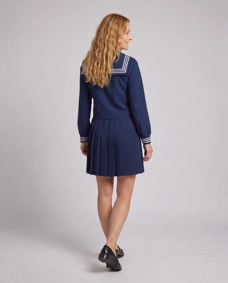 Damen Schuluniform Set mit Maritimen Akzenten Drune