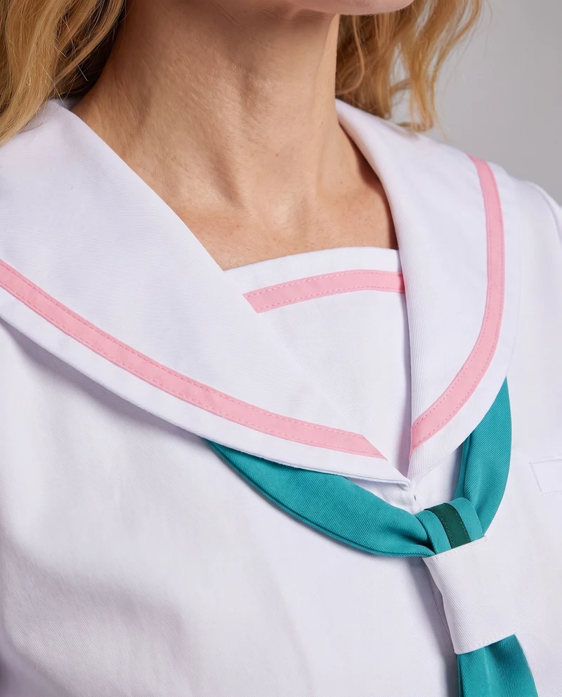 Damen Schuluniformkleid mit nautischem Kragen und Faltenrock Drune