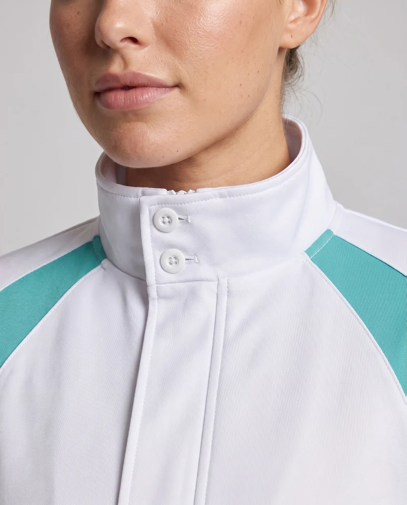 Damen Sportanzug mit kontrastierenden Einsätzen und hohem Kragen Drune