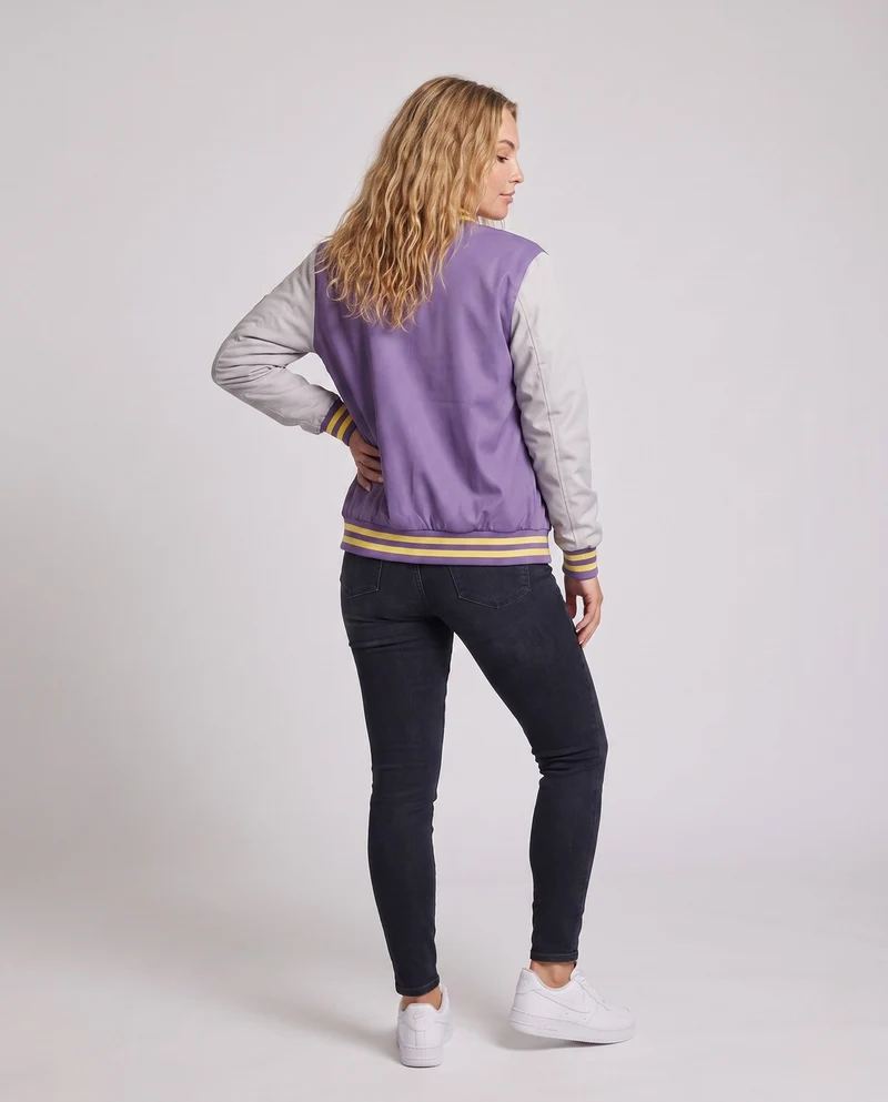 Damen Sportliche Varsity Jacke und T-Shirt Set Drune