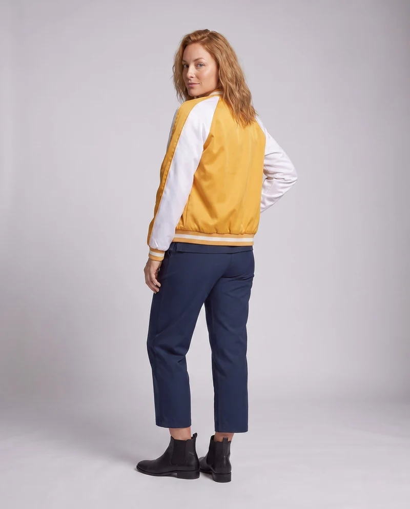 Damen stylische Bomberjacke mit gesticktem Design Drune