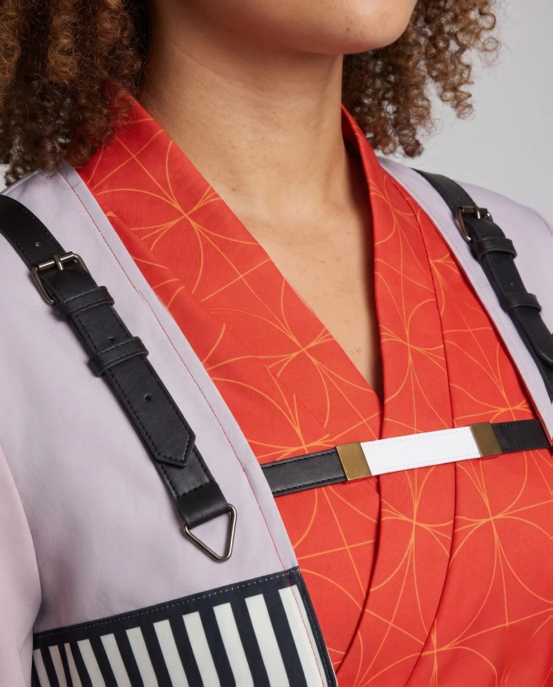 Damen traditionelles Kimono-Kostüm-Set mit kunstvollen Details und Accessoires Drune