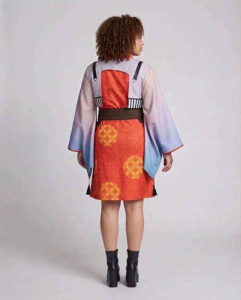 Damen traditionelles Kimono-Kostüm-Set mit kunstvollen Details und Accessoires Drune