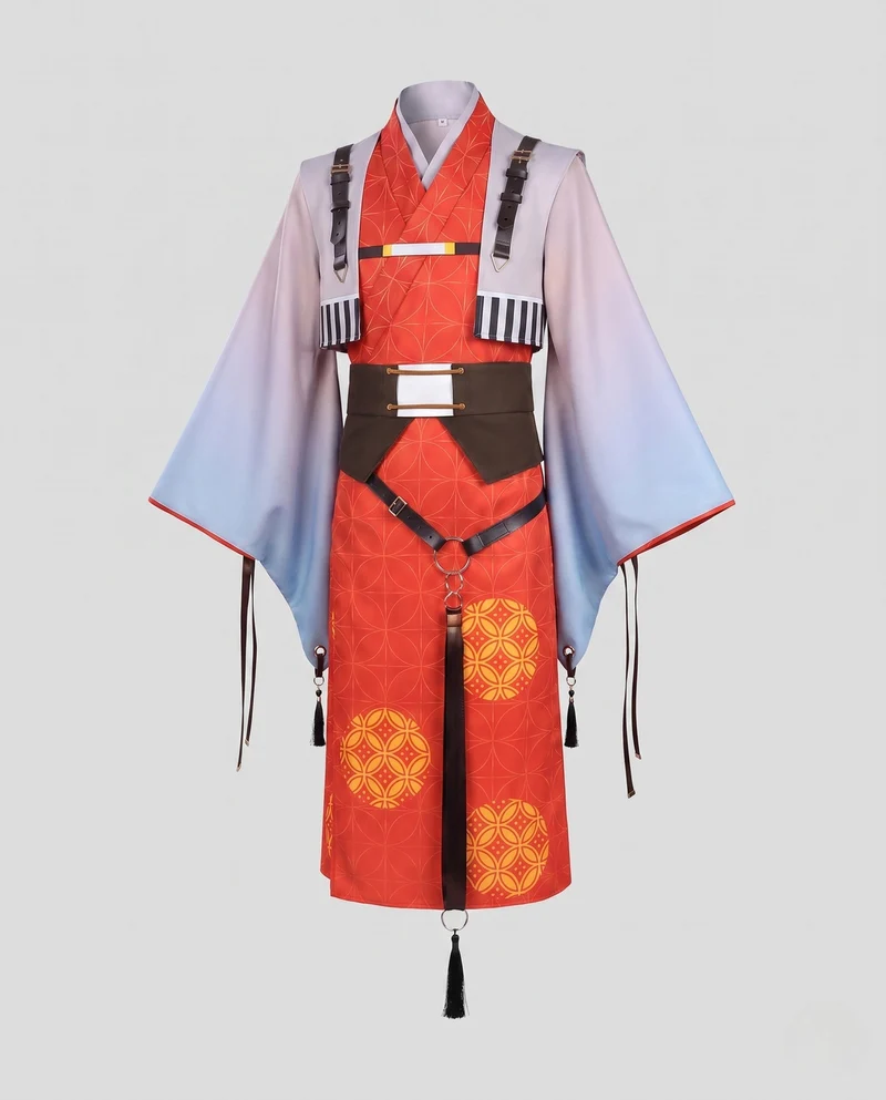 Damen traditionelles Kimono-Kostüm-Set mit kunstvollen Details und Accessoires Drune