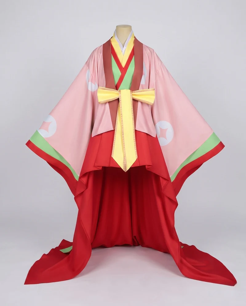 Damen traditionelles Kimono-Set mit kunstvollen Verzierungen und Schleifen Drune