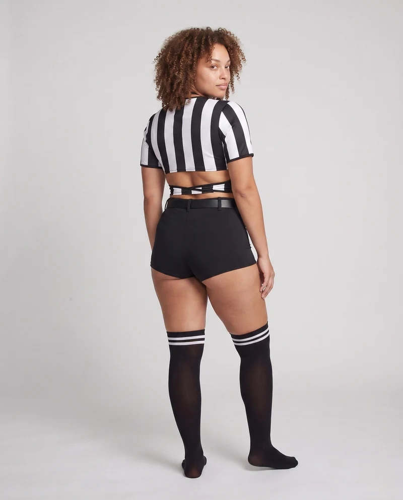 Damen Verspielt sportliches Kostümset mit Oberteil, Shorts und Accessoires Drune