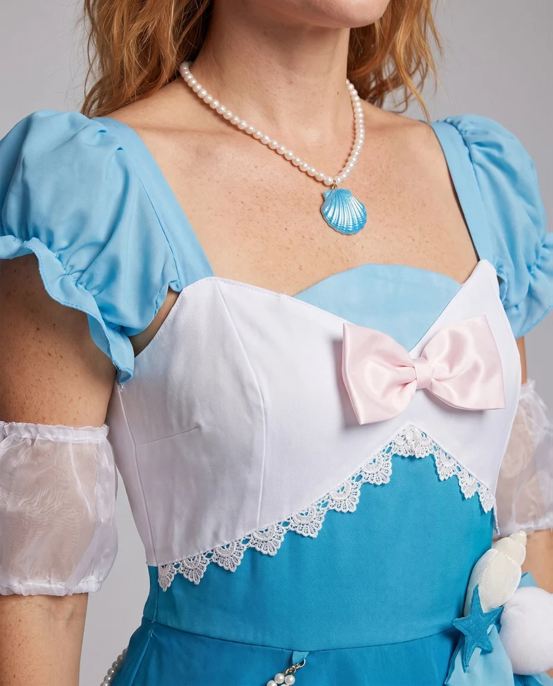 Damen verspieltes Cosplay-Kleid mit Rüschendetails und Accessoires Drune
