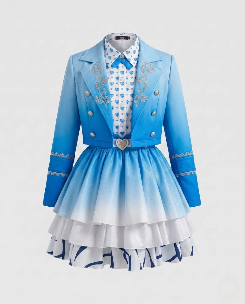 Damen verspieltes Prinzessinnenkleid mit gesticktem Oberteil und voluminösem Rock Drune