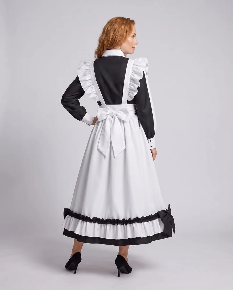 Damen viktorianisches Kostüm mit Rüschendetails und elegantem Schnürdesign Drune