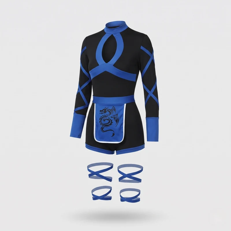 Damen Cosplay Kostüm mit topmodernem Design und strategischen Cut-Outs Drune