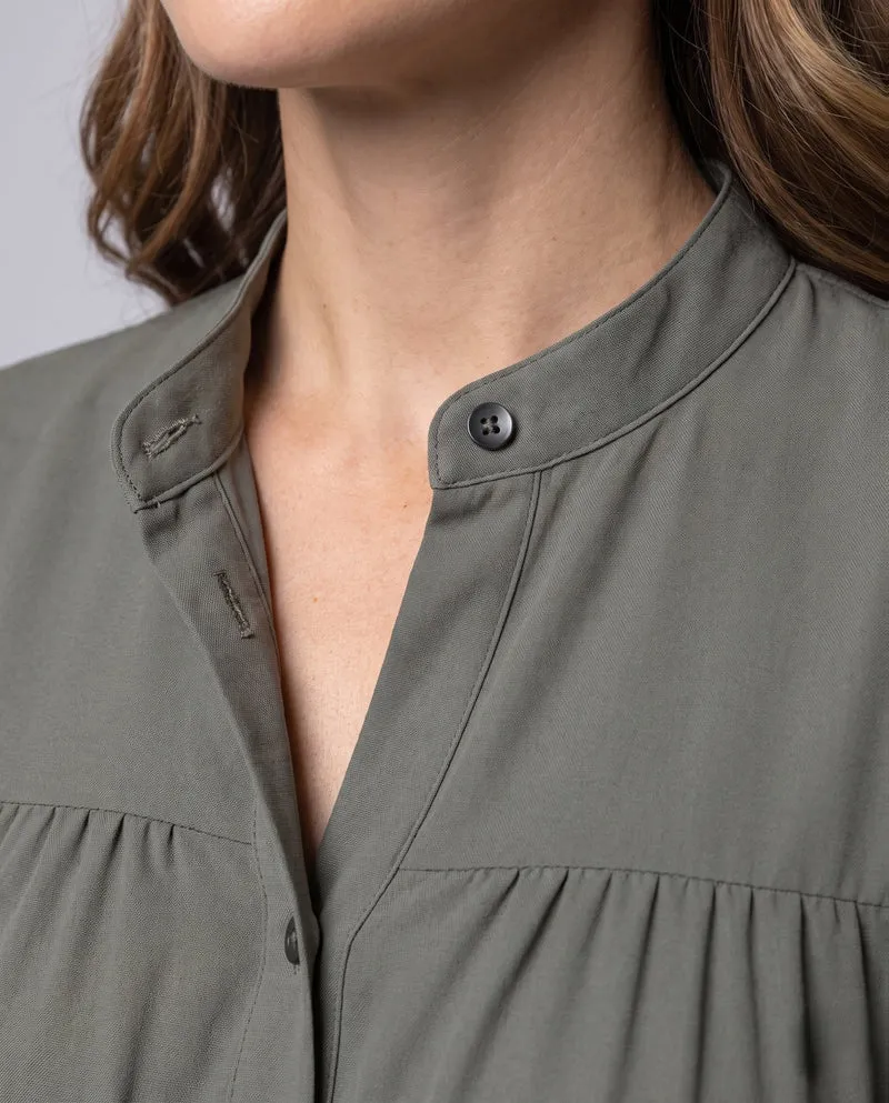 Damen Elegantes Maxikleid mit strukturiertem Oberteil und floralem Rock Drune
