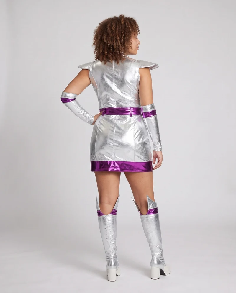 Damen Futuristisches Raumanzug-Kleid Drune