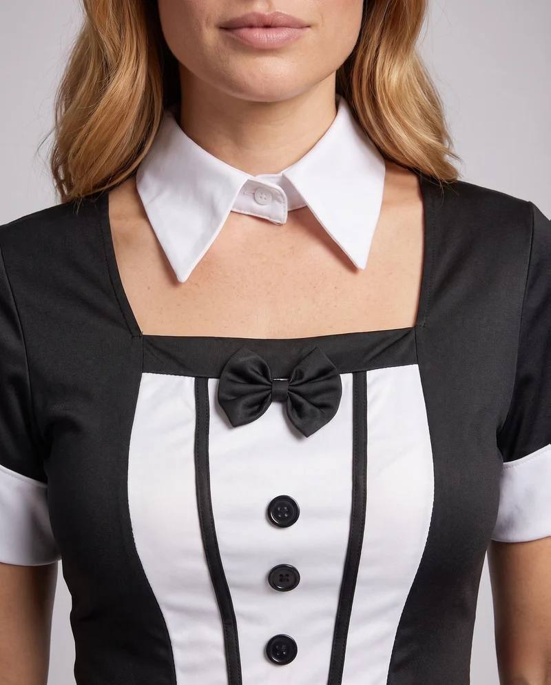 Damen Kostüm mit Hasenohren und Rüschendetails Drune