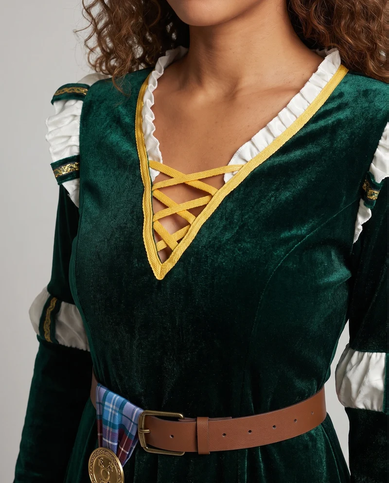 Damen Märchenhaftes Kostüm mit elegantem Überrock Drune
