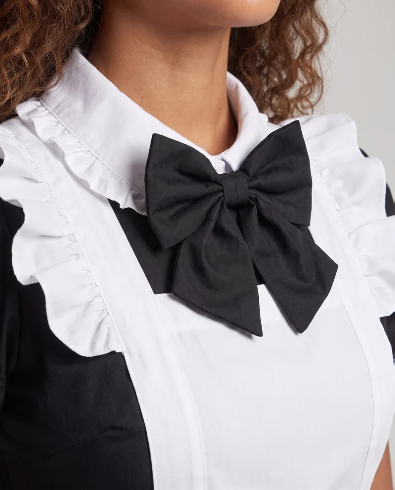 Damen verspieltes Kostümkleid mit Rüschen und Schleifen Drune