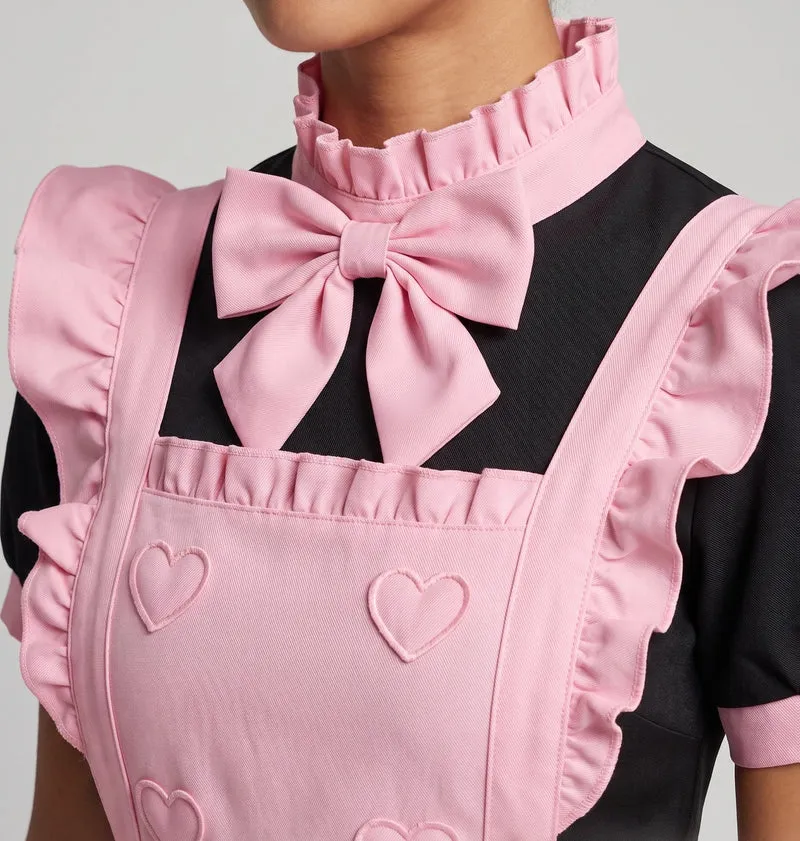 Damen verspieltes Schürzenkleid mit Herzdetails und Rüschenelementen Drune