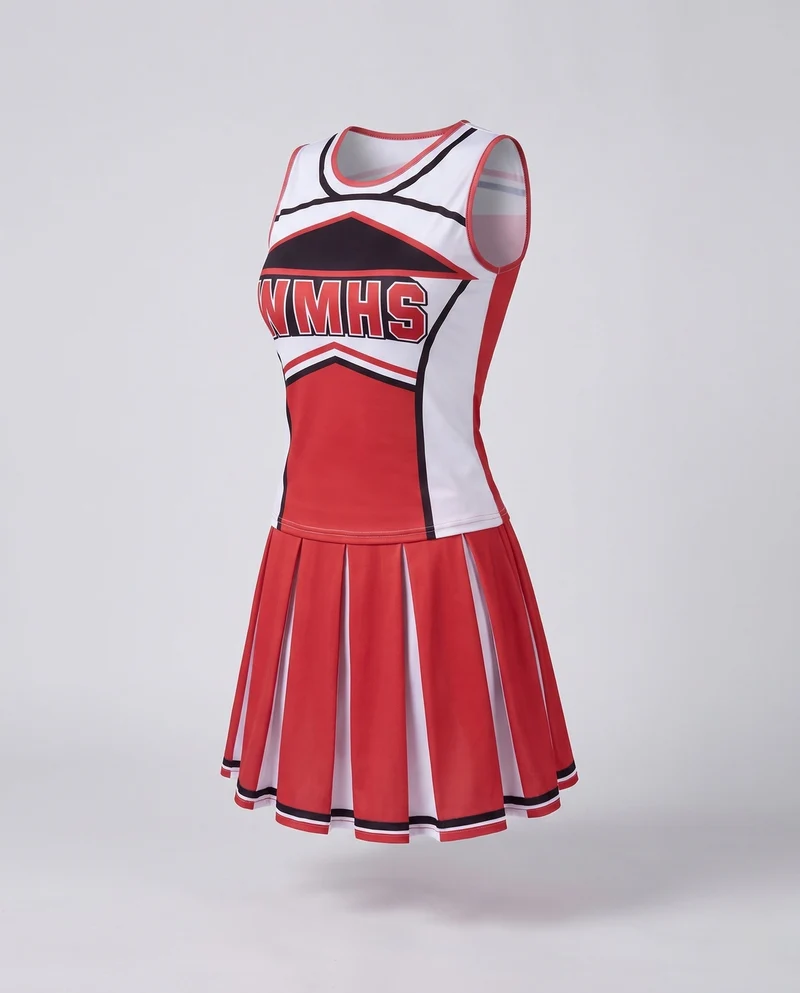 Damen Cheerleader-Kleid mit sportlichem Schnitt und schwingendem Rock Drune