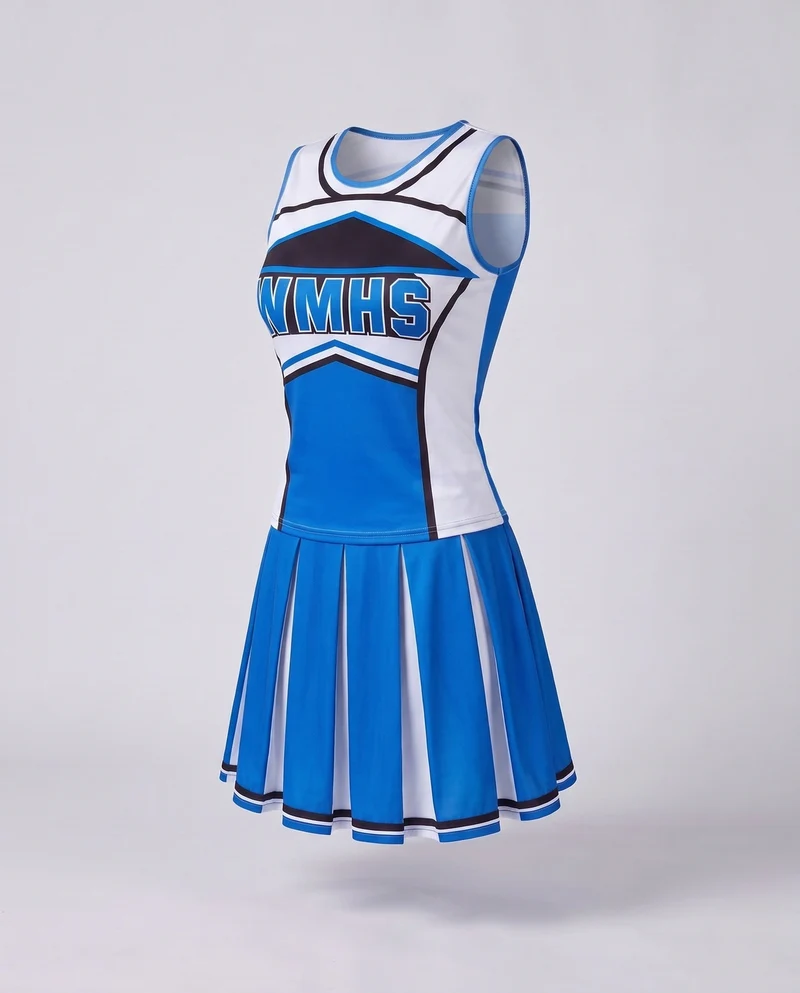 Damen Cheerleader-Kleid mit sportlichem Schnitt und schwingendem Rock Drune