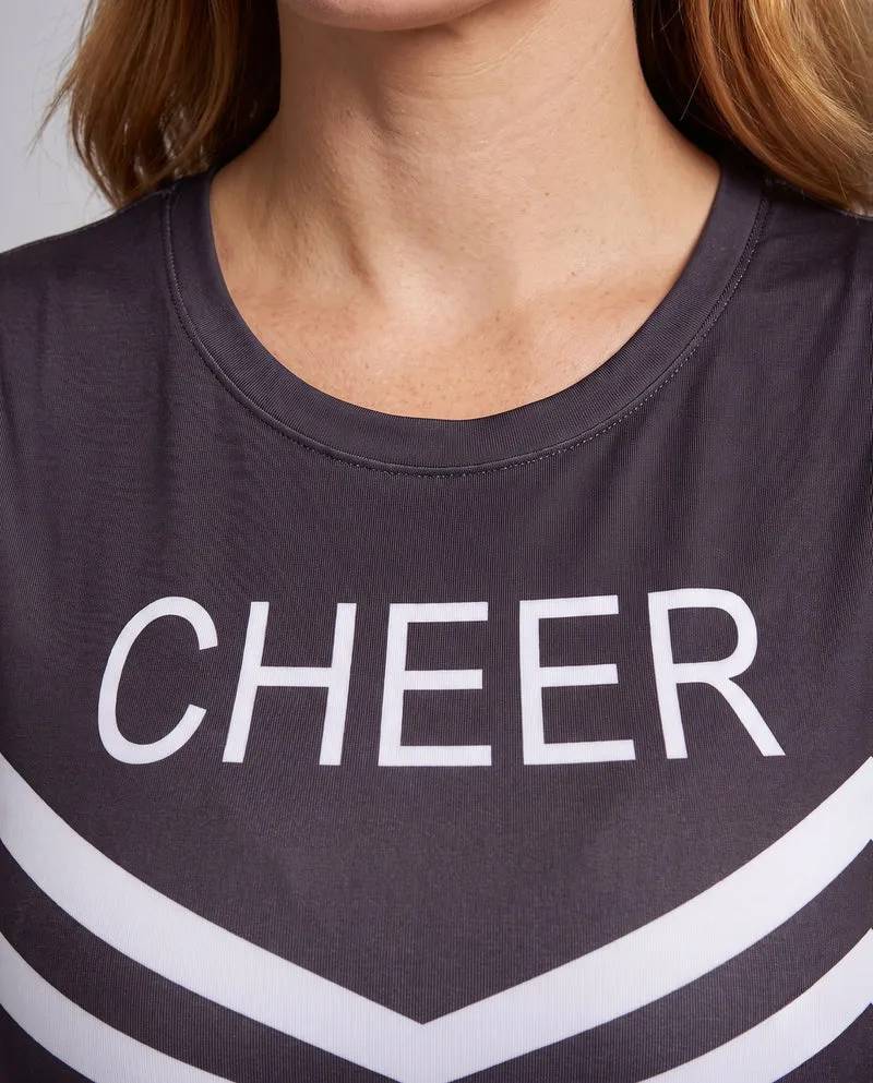 Damen Cheerleader-Kostüm mit Rock und Socken Drune