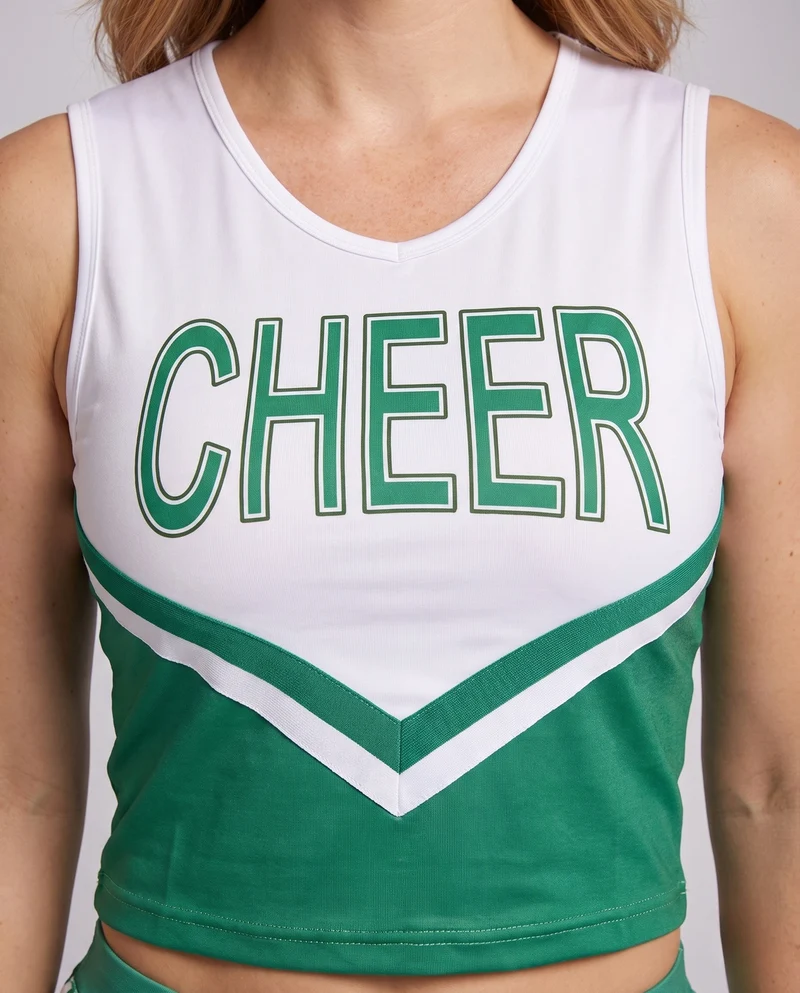 Damen Cheerleading-Kostüm mit stylischem Rock und Socken Drune
