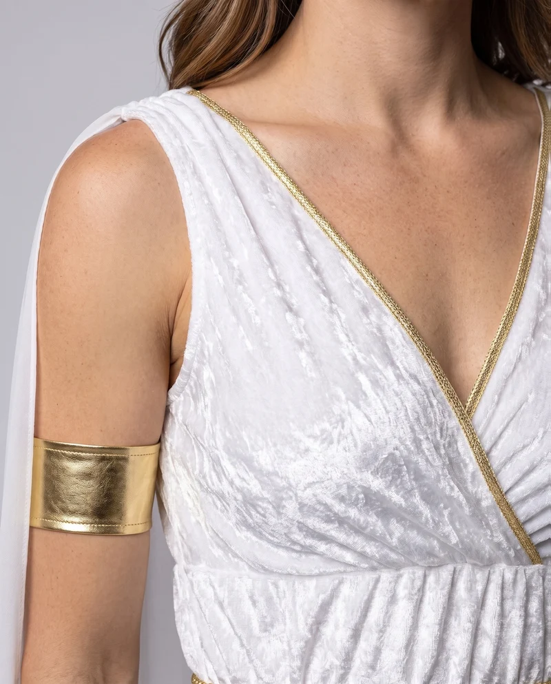 Damen elegantes antikes Kostüm mit schimmerndem Überrock und fließendem Cape Drune