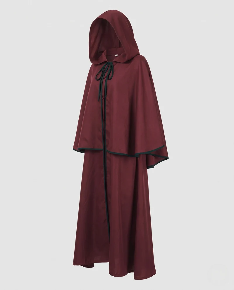 Damen Festliche Kapuzenrobe mit elegantem Design und schwingendem Schnitt Drune